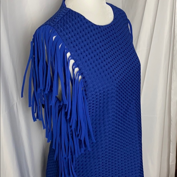 English Factory Dresses & Skirts - CLOSEOUT English Factory Blue Fringe Dress